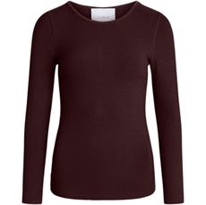 LA ROUGE TOP, LISA L/S T-SHIRT, AUBERGINE
